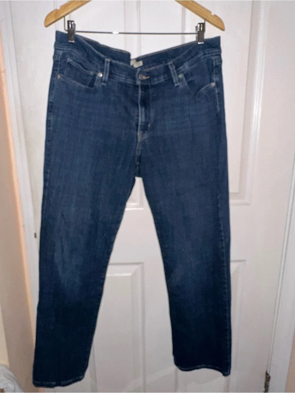 Levi's Indigo Blue Straight-Leg Jeans Back View - Picture 1 of 5